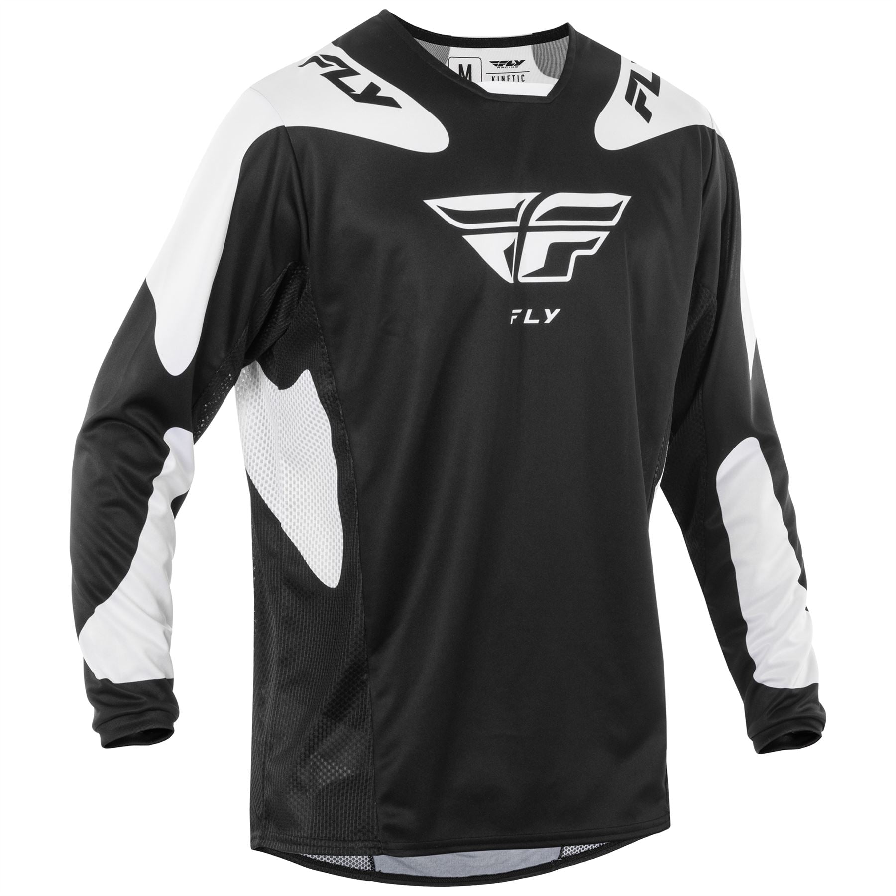 Fly Racing 2025 Kinetic Sym Motocross Jersey Black White